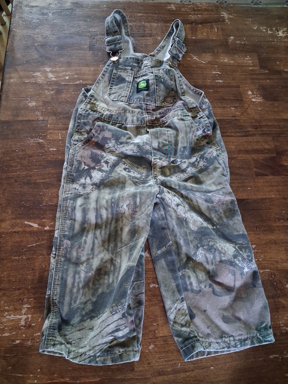 John Deere Kids Camo Overalls - Green Camouflage